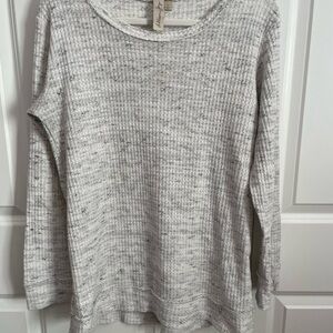 Allison Joy Light Gray Waffle Knit Sweater